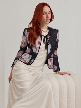 Ted Baker Chelsea Cord Floral Jacket Size 0